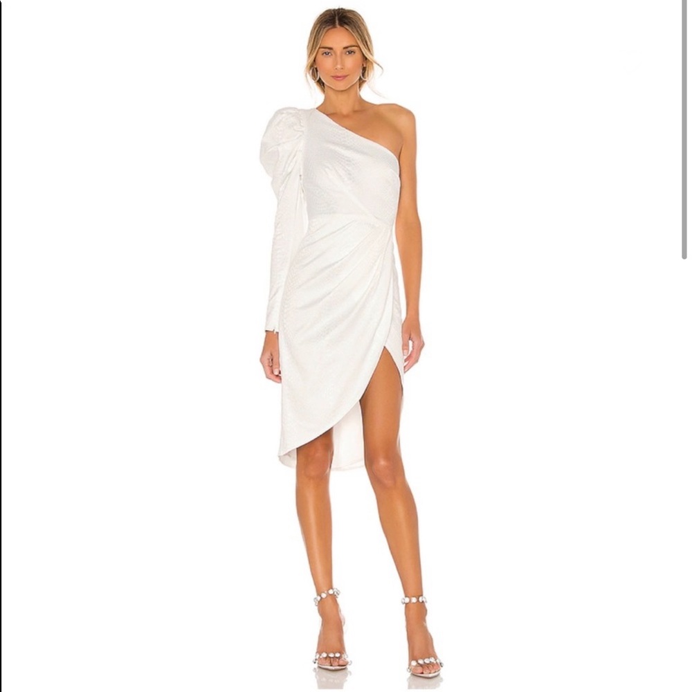 NWT Michael Costello x Revolve Vera MIDI Ivory Dress